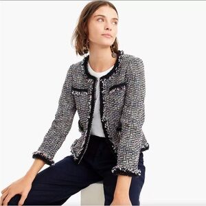 J. Crew Lady Metallic Multicoloured Tweed Jacket